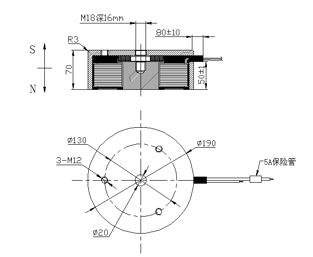 电永磁爱体育电子官网爱体育电子官网首页_爱体育（中国）
尺寸图
