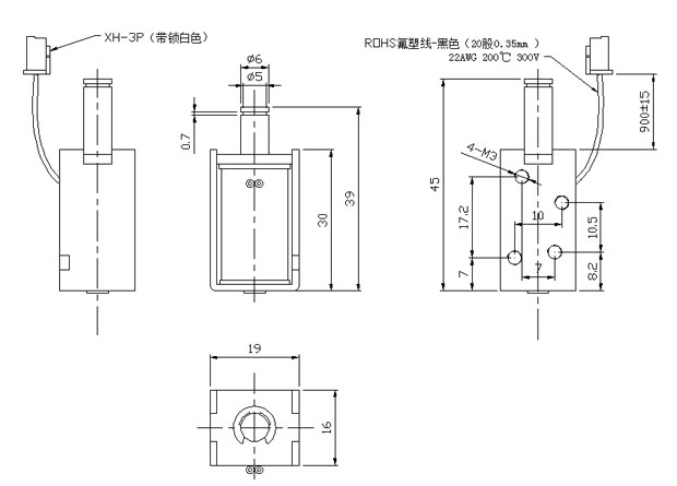电饭煲用推拉式爱体育电子官网爱体育电子官网首页_爱体育（中国）
尺寸图